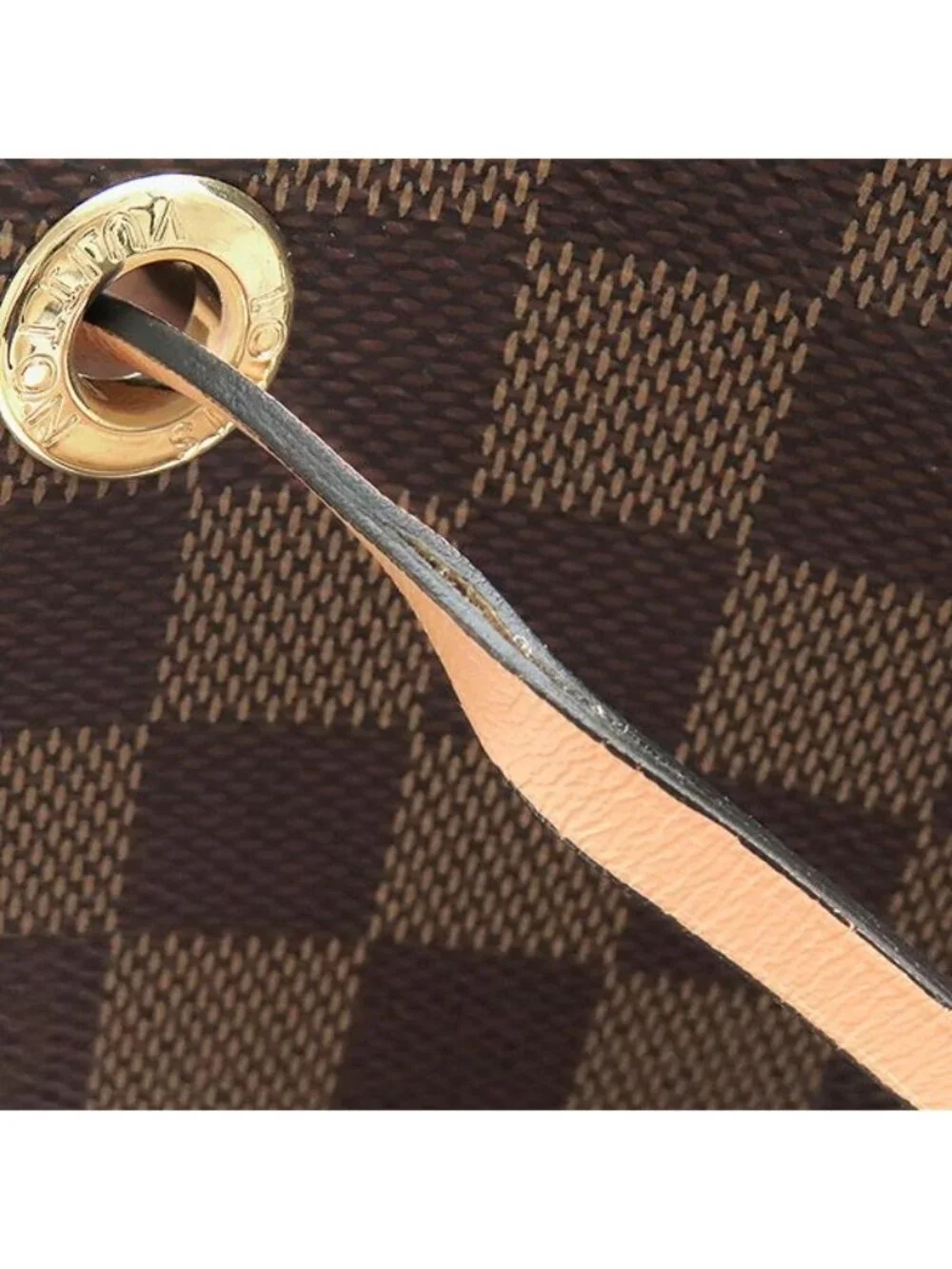 Louis Vuitton Shoulder Bag Neo Noe Damier Canvas Venus Gold Brown Pink Ebene
